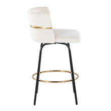 Load image into Gallery viewer, Cinch - Contemporary Fixed Height Counter Stool With Swivel &amp; Round Footrest (Set of 2)
