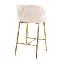 Load image into Gallery viewer, Fran - Pleated Contemporary / Glam Fixed Height Counter Stool (Set of 2)
