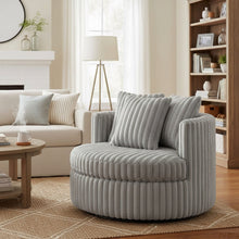 Load image into Gallery viewer, Mindy - Oversized Swivel Barrel Chair - Gray

