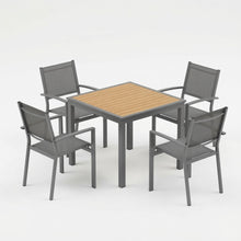 Load image into Gallery viewer, 5 Piece Patio Dining Set, Table And Chairs For Outdoor Use - Gray
