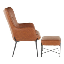 Load image into Gallery viewer, Izzy - Industrial Lounge Chair &amp; Ottoman Set
