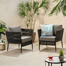 Load image into Gallery viewer, Hanford - Modern Club Chair With Woven Rope Design - Gray
