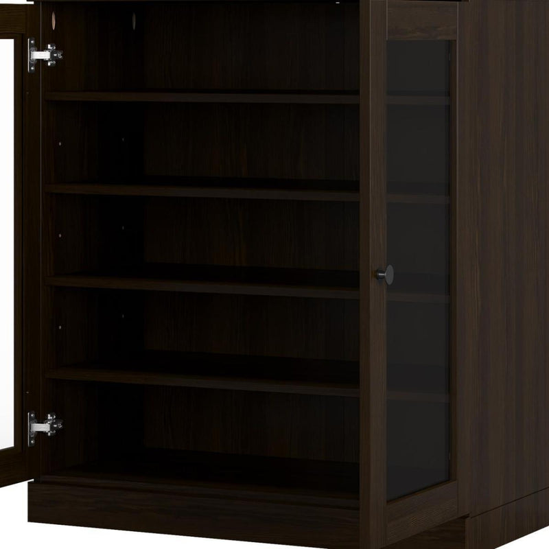 Twenty Pair Solid Woodshoe Storage Cabinet (752343) - Espresso