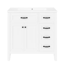 Load image into Gallery viewer, Modern Bathroom Vanity With Sink, Freestanding Design With Drawers And Doors
