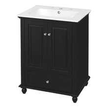 Load image into Gallery viewer, Modern Bathroom Vanity With Sink, Cabinet With Drawer And Dividers, Rectangular Storage Unit
