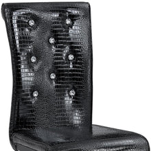 Load image into Gallery viewer, Faux Leather Metal Dining Side Chairs (Set of 4) - Black
