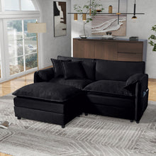 Load image into Gallery viewer, Modern Comfy Deep Seat Modular Sectional Sofa Cloud Couch With Ottoman
