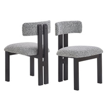 Load image into Gallery viewer, Modern Upholstered Armless Dining Chairs With Metal Legs
