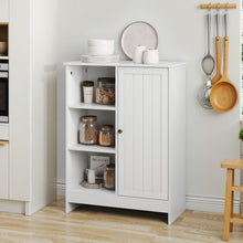 Load image into Gallery viewer, Classic Freestanding Bathroom And Kitchen Storage Cabinet With Adjustable Shelves - White
