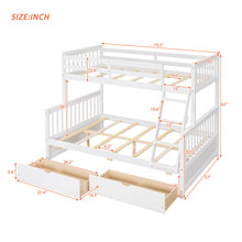 Load image into Gallery viewer, Bunk Bed With Ladders And 2 Storage Drawers
