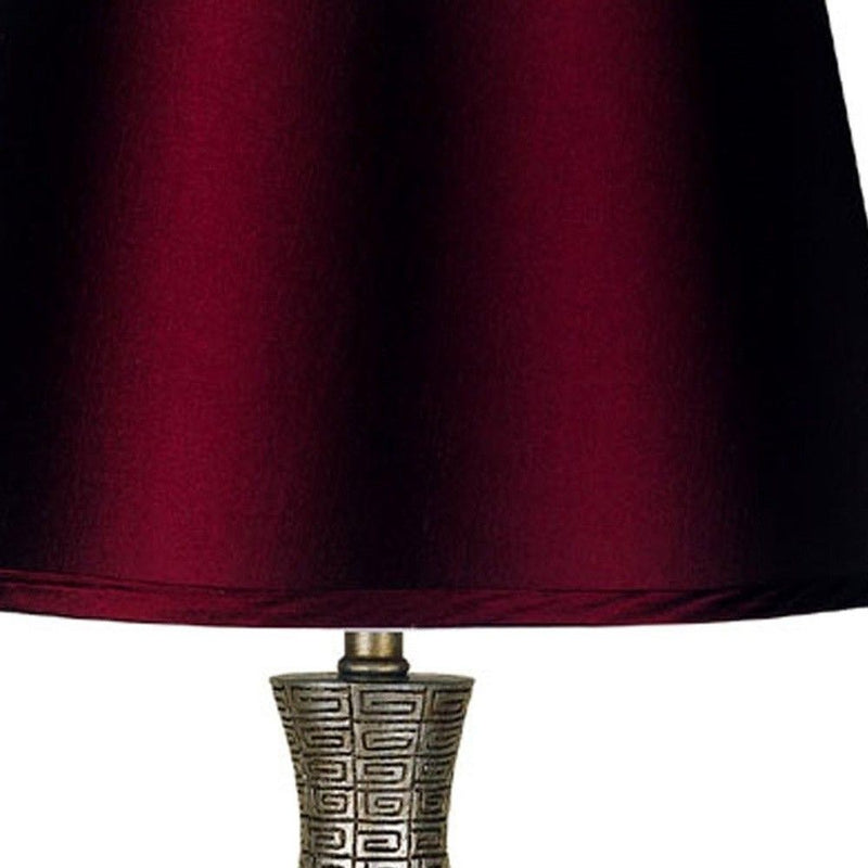 Contemporary Table Lamp - Maroon