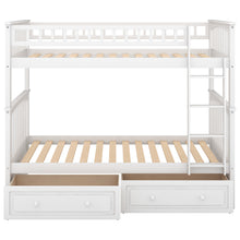 Load image into Gallery viewer, Twin over Twin Bunk Bed with Drawers, Convertible Beds, White(Old SKU: SM000240AAK-1)
