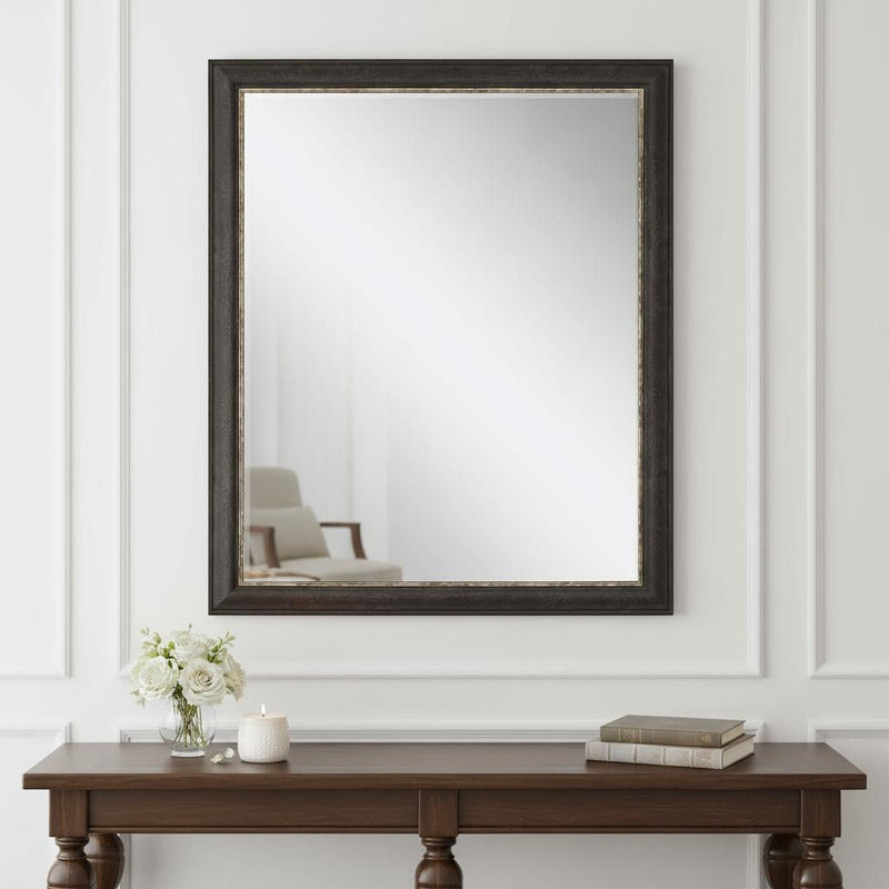 Framed Accent Mirror - Dark Brown