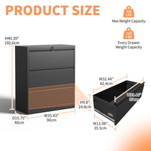 Load image into Gallery viewer, Lateral File Cabinet, Heavy Duty Filing Holds Letter/Legal/A4 Files
