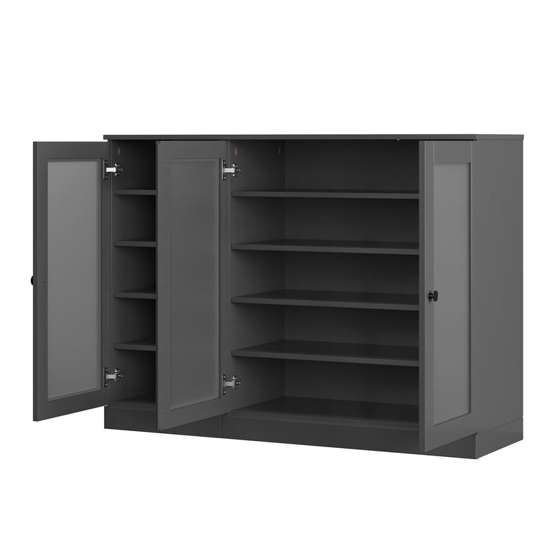 Solid Woodshoe Storage Cabinet (756033) - Gray