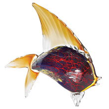 Load image into Gallery viewer, Murano Fish Figurine Tabletop Sculpture - Black / Red
