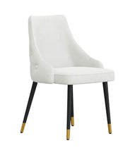 Load image into Gallery viewer, Upholstered Fabric Dining Side Chair (Set of 2) - White / Black

