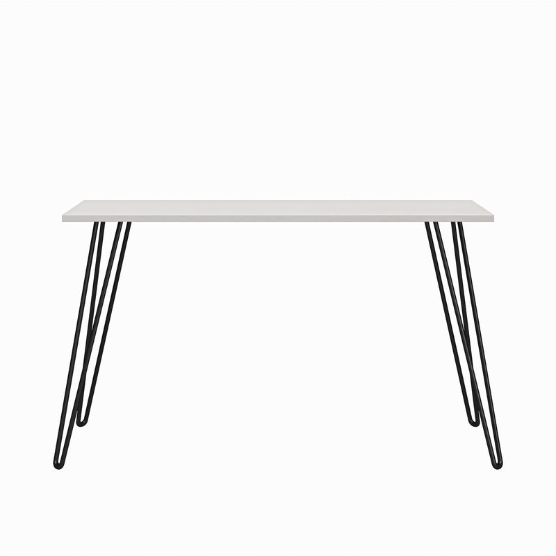 Writing Desk With Hairpin Legs For Study Or Work - White Oak