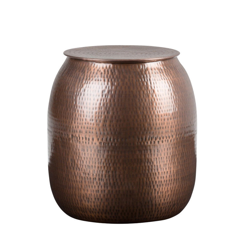 21" Metal Round End Table - Copper