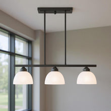 Load image into Gallery viewer, 14'' Three-Light Dimmable Chandelier With Shades - Bronze
