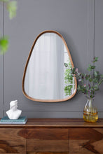 Load image into Gallery viewer, Irrgeular Mirror With Frame, Wall Mirror For Living Room Bathroom Entryway - Brown
