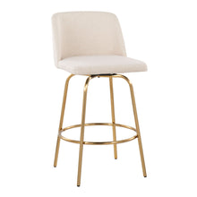 Load image into Gallery viewer, Toriano - Contemporary, Fixed Height Counter Stool With Swivel With Round Footrest (Set of 2)
