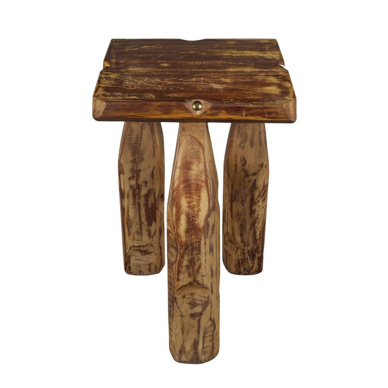 24" Solid Wood Square End Table - Brown