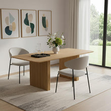 Load image into Gallery viewer, Solid Wood Double Pedestal Base Square Dining Table - Natural
