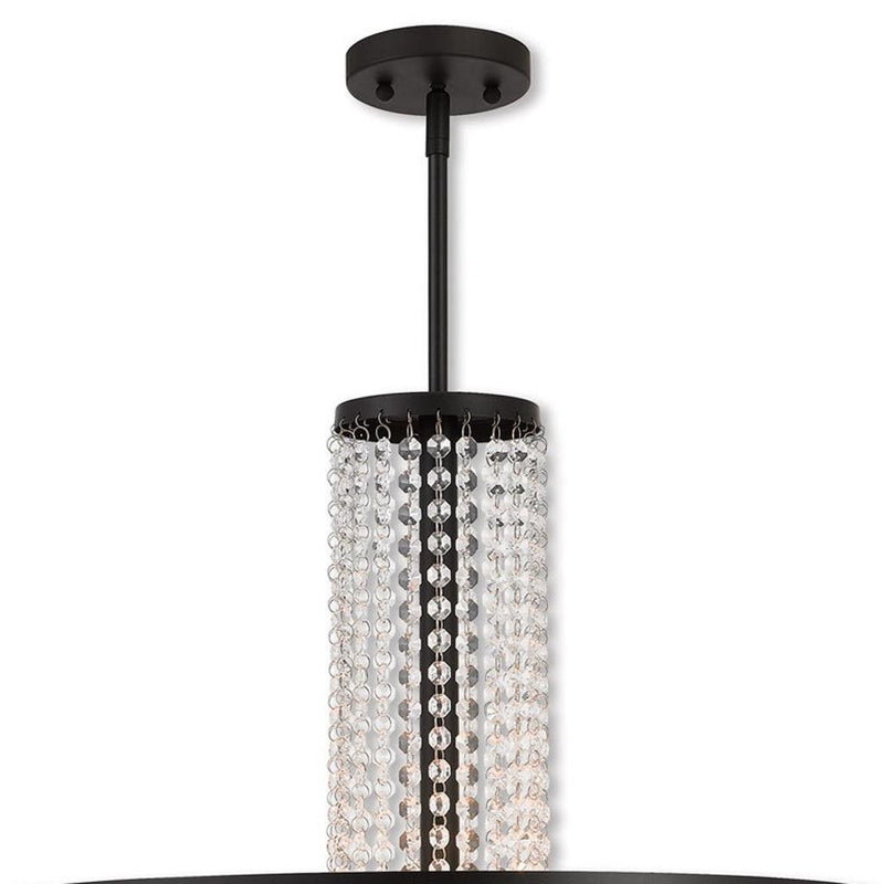 25'' Five Light Dimmable Chandelier With Shades - Bronze