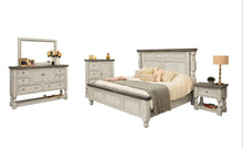 Load image into Gallery viewer, Solid Wood Six Drawer Triple Dresser - Gray / Ivory
