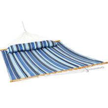 Load image into Gallery viewer, Striped Double Hammock - Light Blue / Dark Blue
