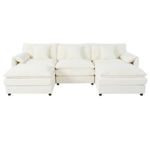 Load image into Gallery viewer, Modern Comfy Deep Seat Modular Sectional Sofa Cloud Couch With Ottoman
