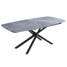 Load image into Gallery viewer, Hester - Ceramic Top Dining Table - Gray &amp; Black
