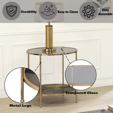 Load image into Gallery viewer, Fiorella - Marble Print Glass Table
