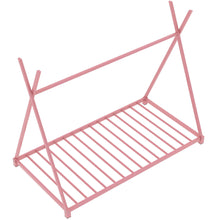 Load image into Gallery viewer, Metal House Platform Bed With Triangle Structure, Low Profile Design
