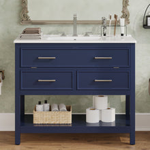 Load image into Gallery viewer, Bathroom Vanity With Ceramic Sink, Tip Out Tray &amp; 2 Full Extension Drawers
