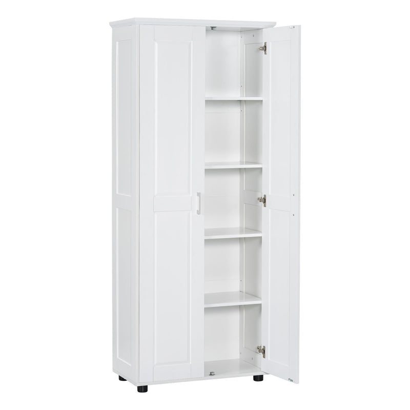 Storage Cabinet With Adjustable Shelves, 2 Doors, Rectangle Design For Bathroom