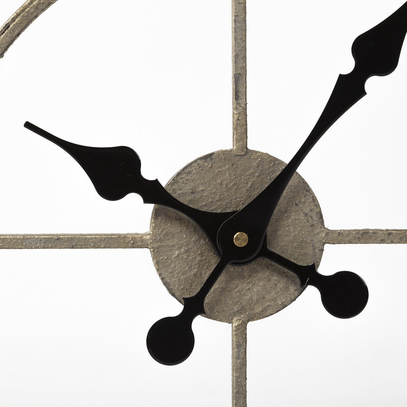 Round Modern Farm Wall Clock - Brown