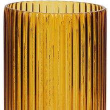 Load image into Gallery viewer, Ribbed Cylinder Table Vase - Amber
