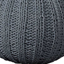 Load image into Gallery viewer, Cotton Round Ottoman - Gray
