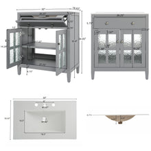 Load image into Gallery viewer, Bathroom Vanity With Ceramic Sink, Adjustable Shelf &amp; Tip Out Tray
