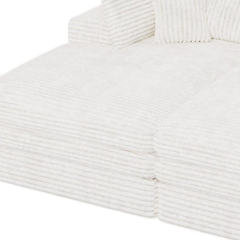 Corduroy Sleeper Sofa - White