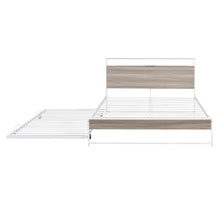 Load image into Gallery viewer, Platform Bed Frame With Trundle, USB Ports And Slat Support, No Box Spring Needed
