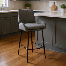 Load image into Gallery viewer, 38" Iron Counter Height Bar Chair - Charcoal
