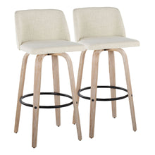 Load image into Gallery viewer, Toriano - Contemporary Fixed Height Barstool Swivel And Round Footrest (Set of 2)

