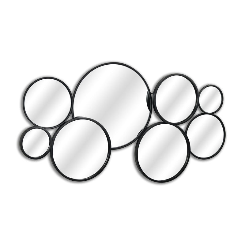 Metal Round Cojoined Accent Mirrors (Set of 8) - Black