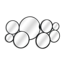 Load image into Gallery viewer, Metal Round Cojoined Accent Mirrors (Set of 8) - Black
