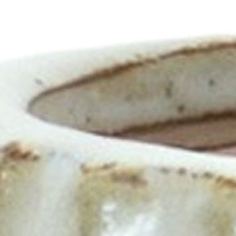 Ribbed Round Table Vase - Ivory