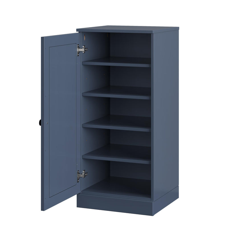 Ten Pair Solid Woodshoe Storage Cabinet (752072) - French Blue