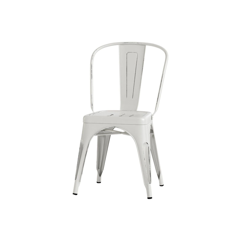 Metal Dining Parsons Chairs (Set of 2) - White